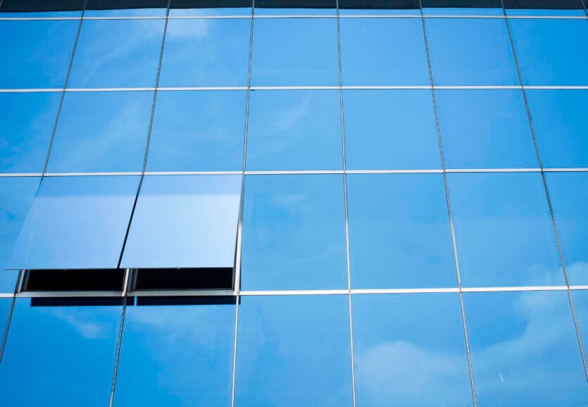 Windows on the office building